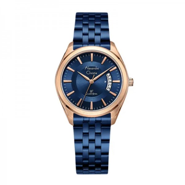 Alexandre Christie AC 8674 Rosegold Blue Lady LDBURBU